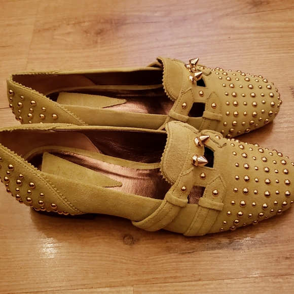 Fleur et Rosée Green Suede Leather Loafe - Picture 4 of 13